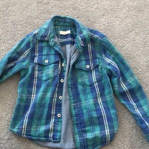 Boys button down soft flannel shirt